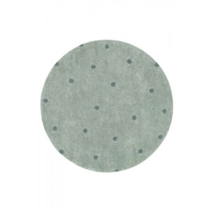 Dywan Bawełniany Do Prania Round Dot Sage Ø140cm