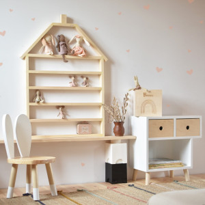 Drewniana półka garaż do pokoju dziecka