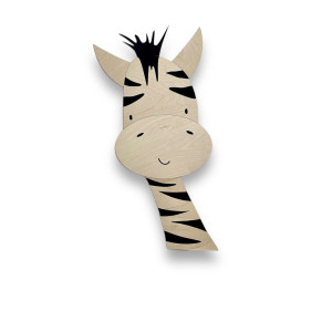 Drewniana dekoracja ścienna „Zebra” – neutralna elegancja z motywem dzikiej przyrody