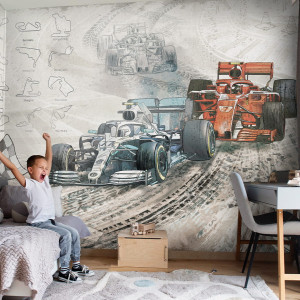 Tapeta Malumi FORMULA 1 - Dla Chłopaka Z Bolidami I Torem Wyścigowym