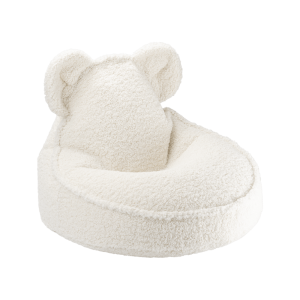 Fotelik pufa dla dziecka Bear Cream White Wigiwama