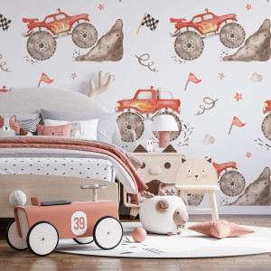 Tapeta do pokoju dziecka Monster Truck