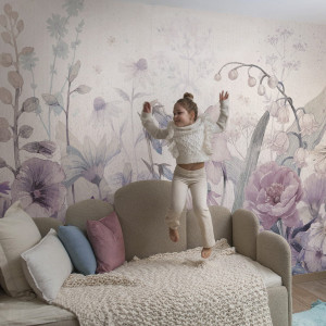 Tapeta Malumi BLOOM - Purple - Tapeta Ogród Wielkich Kwiatów