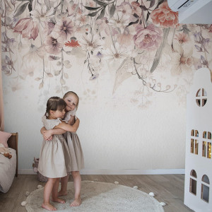 Tapeta Malumi BLOOM UP - Pastel - Wiszący Ogród Wielkich Kwiatów