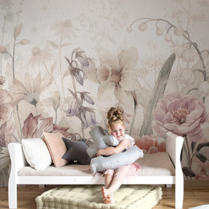 Tapeta Malumi BLOOM - Pastel - Ogród Wielkich Kwiatów