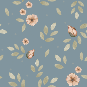 Tapeta do pokoju dla dziecka Little boho flowers blue