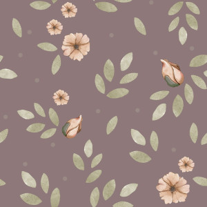Tapeta do pokoju dla dziecka Little boho flowers violet