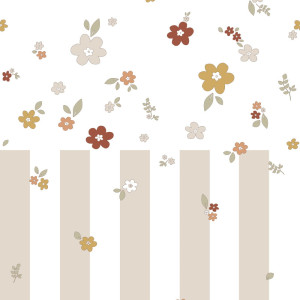 Tapeta do pokoju dla dziecka Boho Meadow And Stripes