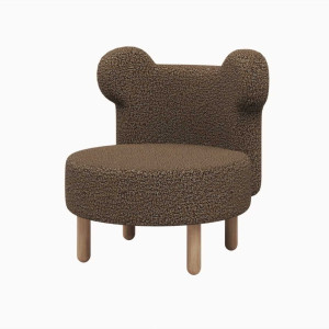 Tapicerowany fotelik dla dzieci Teddy Brown