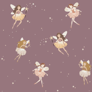 Tapeta do pokoju dla dziecka Fairies plum