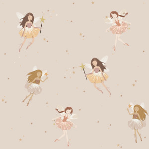 Tapeta do pokoju dla dziecka Fairies beige