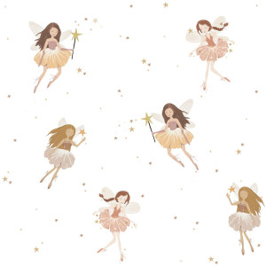 Tapeta do pokoju dla dziecka Fairies white