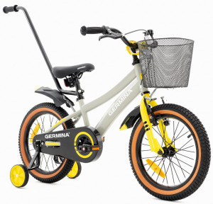 Rower dla dziecka Bmx Sport Germina 16" cali Szary - POMYSŁ NA PREZENT