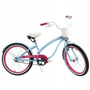 Rower dla dziecka BMX CRUISER 20" błękitno -różowy - PREZENT NA KOMUNIĘ