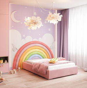 Tapicerowane łóżko dla dzieci Tęcza RAINBOW