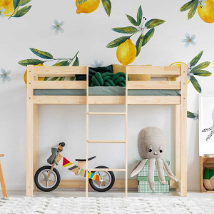 Drewniane łóżko piętrowe z antresolą CLPA Mila