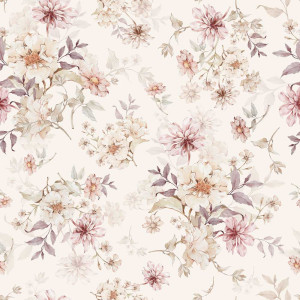 Tapeta do pokoju dziecka Flowers with Fiolet