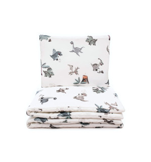 Bambusowa pościel z wypełnieniem 100x135 cm Dinozaury