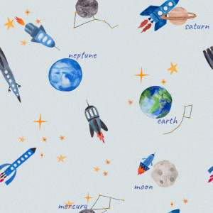 Tapeta do pokoju dziecka Kosmos