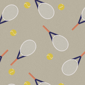 Tapeta do pokoju dziecka Tenis Vintage
