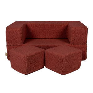 Modułowa sofa do pokoju dziecka Bearly Cube Brązowa