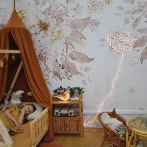 Tapeta do pokoju dziecka Kwiaty Boho Mural