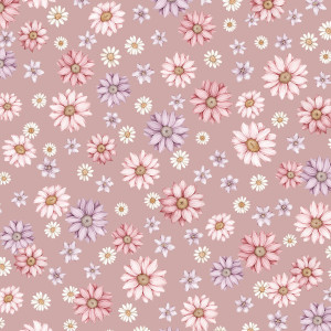Tapeta do pokoju dziecka Purple Garden Róż Dekorillo