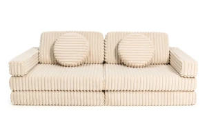 Modułowa sofa do pokoju dziecka plac zabaw Pure CORDUROY WAFFLE CREAM