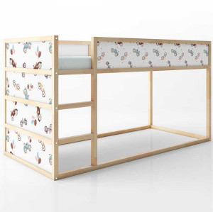 Naklejka na łóżko Ikea Kura Retro Auta