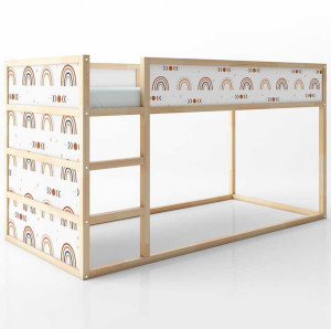 Naklejka na łóżko Ikea Kura Retro Tęcze