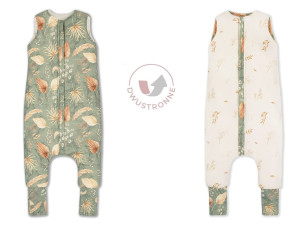 Dwustronny Śpiworek z Nóżkami S (1-2 lata) Bohemian Green/Bohemian Botanic