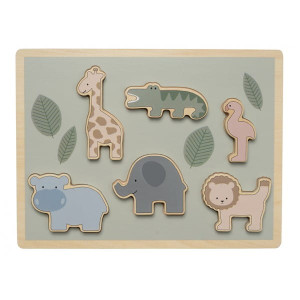 Drewniane puzzle safari - zabawka drewniana JABADABADO