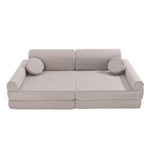 Sofa modułowa dziecięca Velvet Premium Jasnoszara
