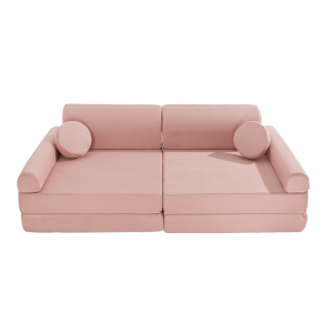 Sofa modułowa dziecięca Velvet Premium Różowa