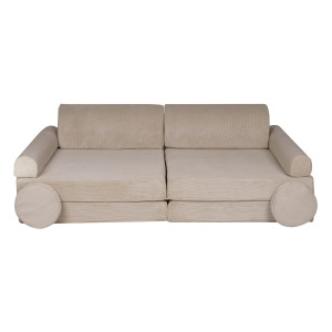Sztruksowa sofa dziecięca Premium Beżowa
