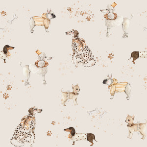 Tapeta do pokoju dziecka w pieski Dekorillo – I love dogs