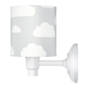 Kinkiet szary do pokoju dziecka w chmurki clouds