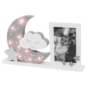 Ramka do zdjęć z lampką LED Moonlight DOOKY Grey