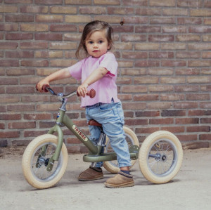 Rowerek biegowy dla dzieci TRYBIKE 3 kołowy 2w1 – GREEN