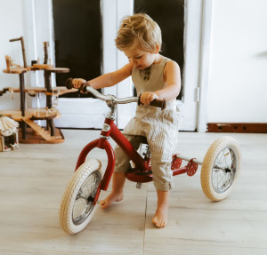 Rowerek biegowy TRYBIKE 3 kołowy 2w1 – RED