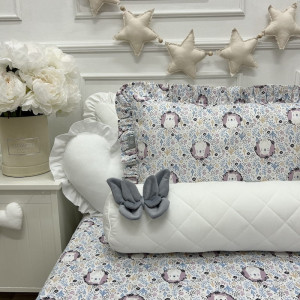 Pościel bawełniana dla dzieci z falbanką Misie