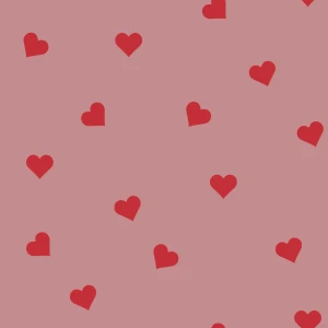 Tapeta do pokoju dla dziecka Hearts on pink