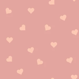 Tapeta do pokoju dla dziecka Hearts Peach on Pink