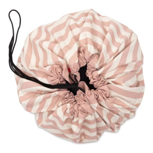 Play&Go Worek na Zabawki i Mata do Zabawy 2w1 Stripes Pink New