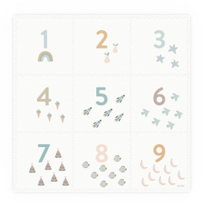 Play&Go Dwustronna Mata Piankowa EEVAA 3w1 Numbers / Dots