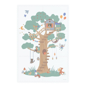 Play&Go Dwustronna Mata Piankowa EEVAA 3w1 Treehouse