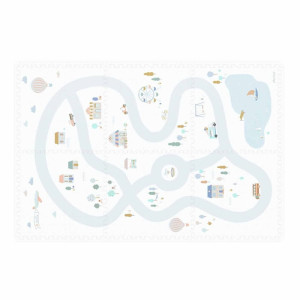 Play&Go Dwustronna Mata Piankowa EEVAA 3w1 Village / Terrazzo