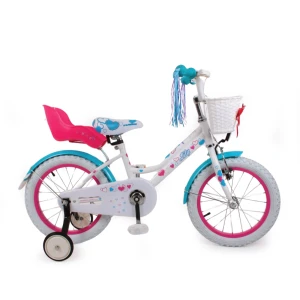 Rower dziecięcy BMX Lily 16" biało/błękitny