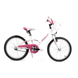 Rower dla dziecka BMX ROSES 20" Biało-różowy - PREZENT NA KOMUNIĘ