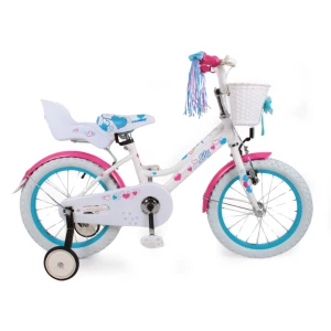 Rower dziecięcy BMX Lily 16" biało/różowy